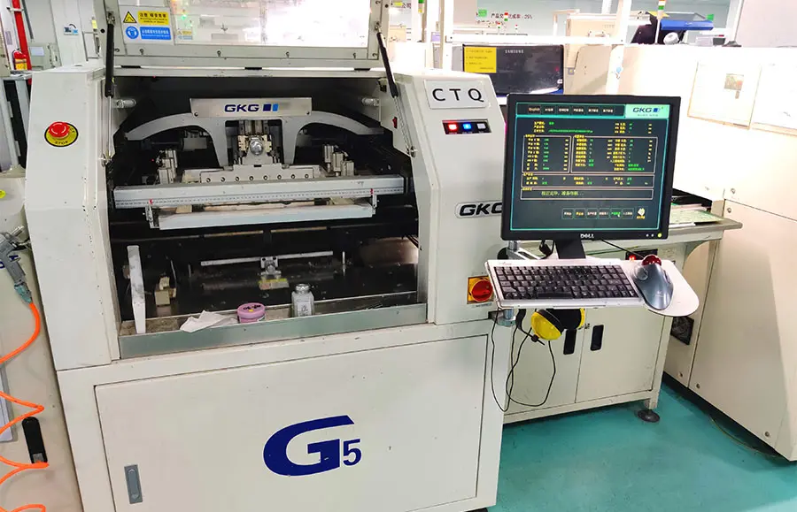 Automatic solder paste printing machine in YINGSTAR PCBA factory